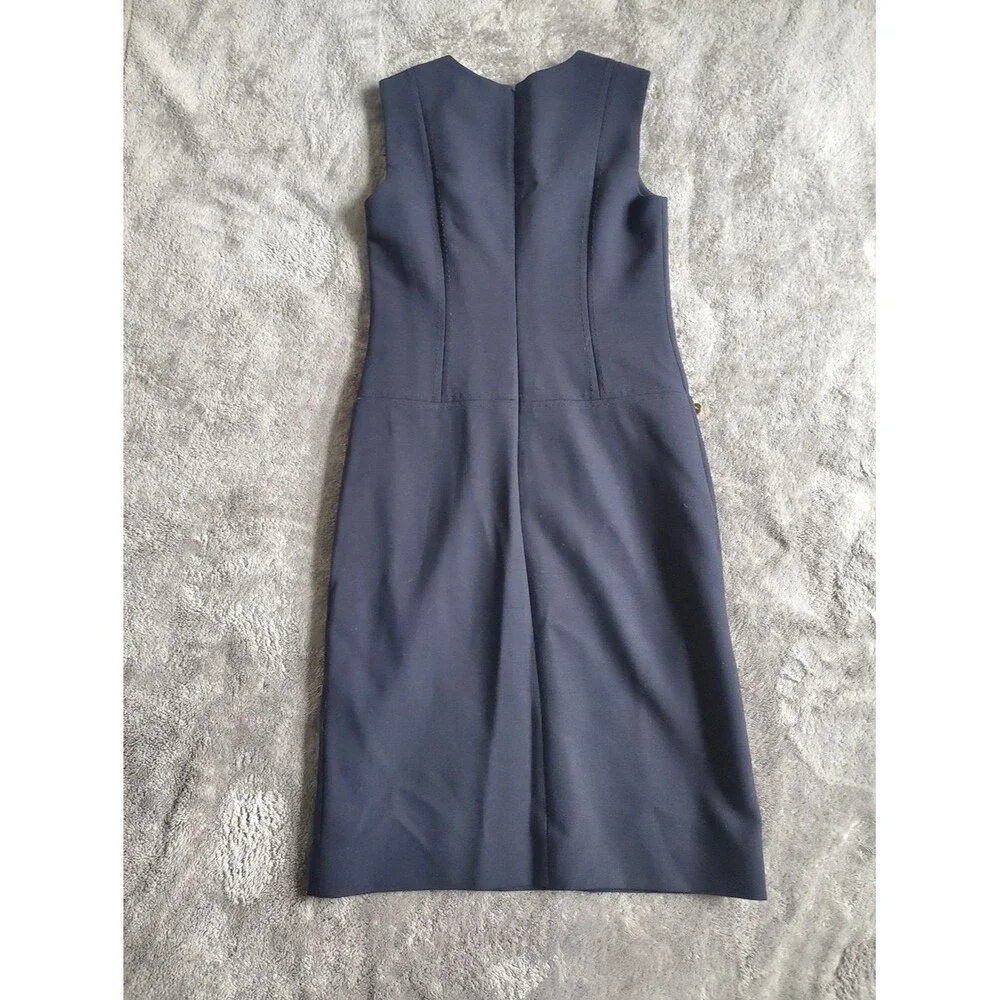 Tory Burch Crew Neck Navy Knee-Length Career Dress, Size 2